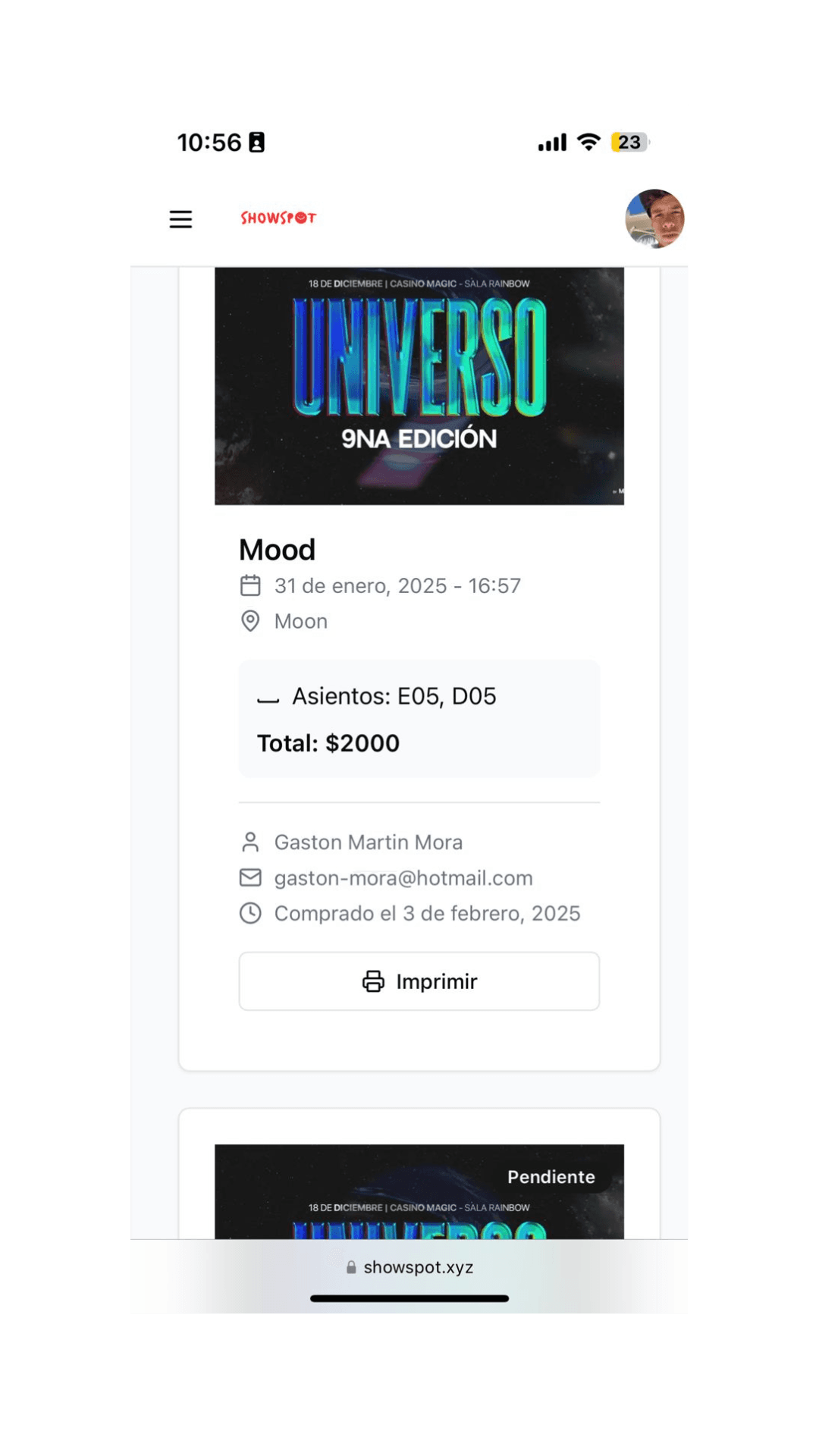 Contenido de ShowSpot